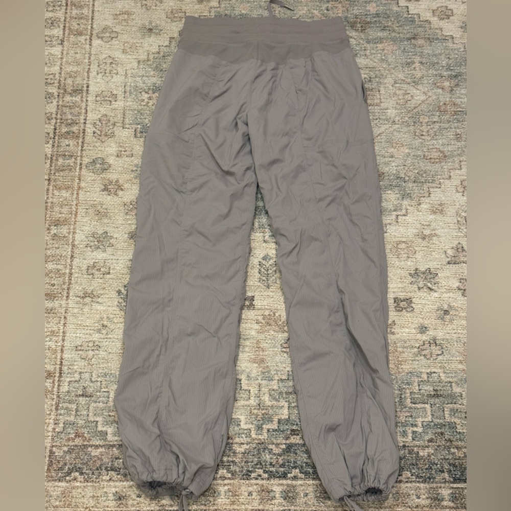 lululemon gray Dance studio pants sz 4 regular mid rise full length retail: $128 - Picture 2 of 16